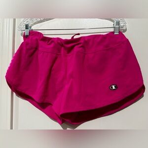Women’s LG Champion Sport, Moisture Wicking, Pink Lined Lightweight Gym Shorts